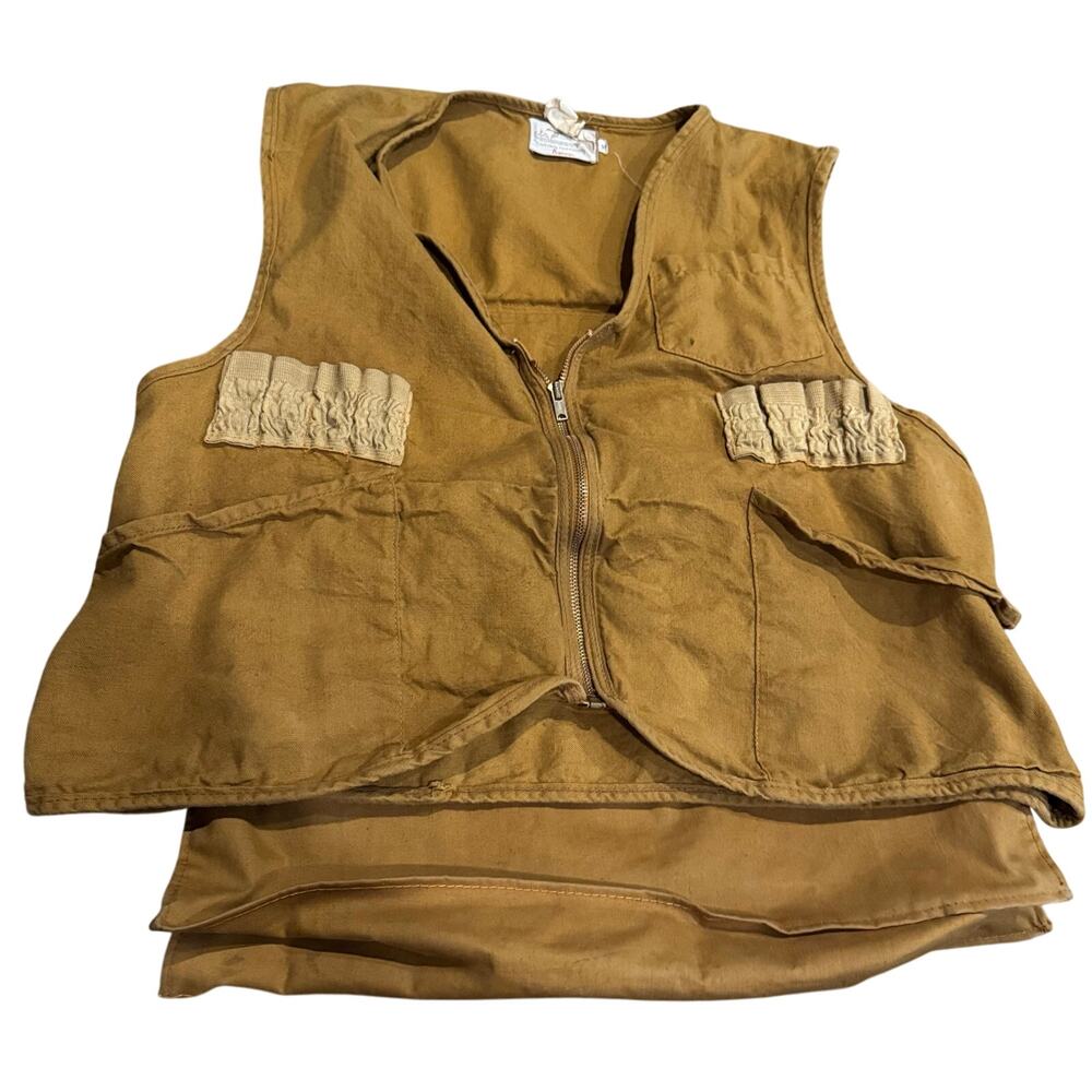 VTG FOREMOST PENNEYS MENS HUNTING SHOOTING VEST WITH GAME POUCH CANVAS XL